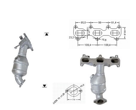 Hyundai SONATA 2.5i V6 2493 cc 118 Kw / 160 cv 6BV Magnaflow CAT