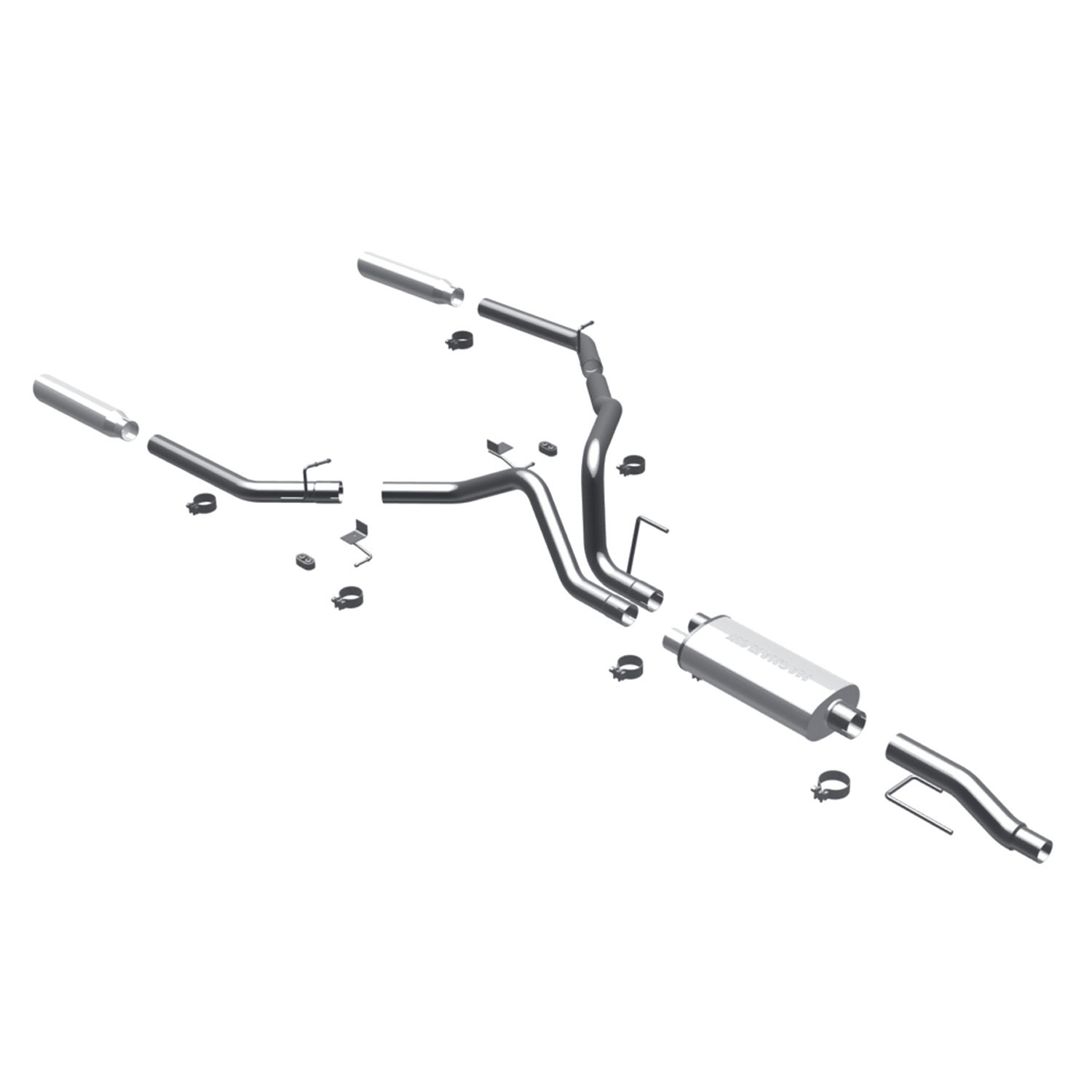 Ford Cat-Back 09 F-150 EC-CC/SB dual splt Magnaflow Cat-Back