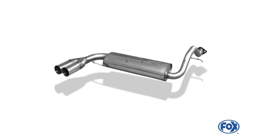 Honda Civic III/ CRX II Einddemper dwars - 2x76 Typ 10 FOX