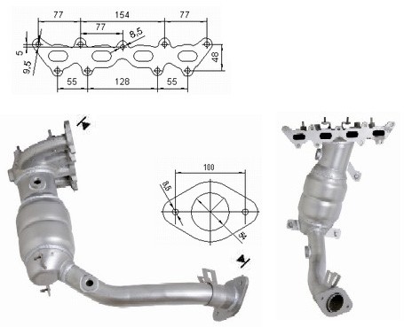 Fiat BRAVA 1.2i 16V 1242 cc 60 Kw / 82 cv 188A5000 Magnaflow CAT