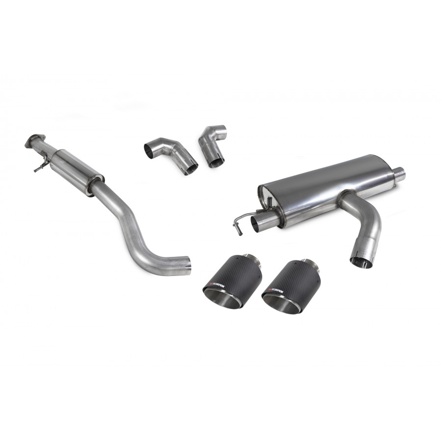 Scorpion uitlaat Toyota gr Yaris cabon fibre & resonerend