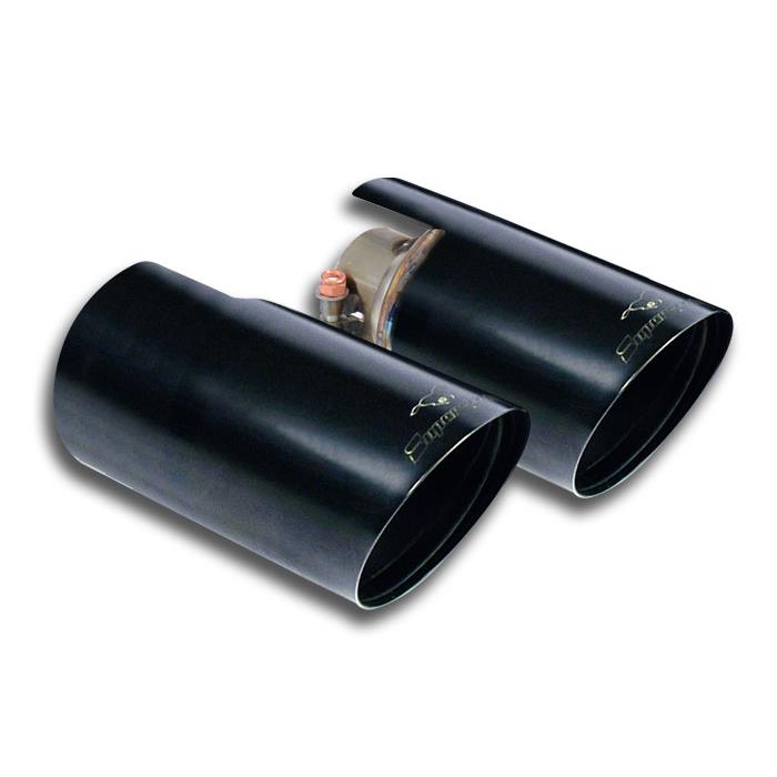 Endpipe kit "Race" Black Right O100 - Left O100 for 500 Abarth essesse 160hp
