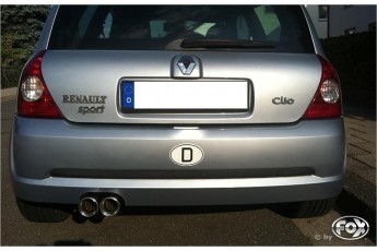 Renault Clio II B Einddemper - 2x80 Typ 13 FOX