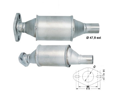 Fiat PALIO 1.2i 8V 1242 cc 54 Kw / 73 cv 178B5.000 Magnaflow CAT