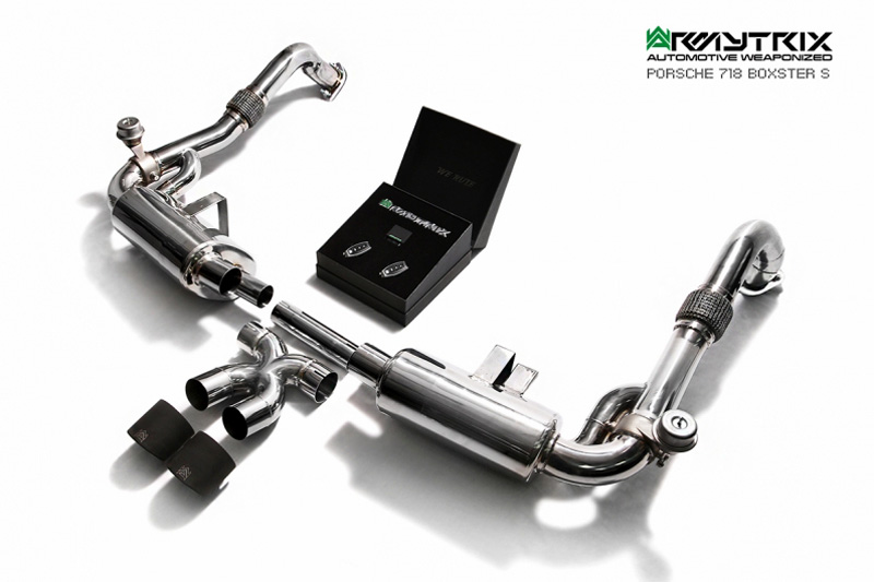 Armytrix Porsche 718 Cayman / S (2016-) Valvetronic Muffler (L a