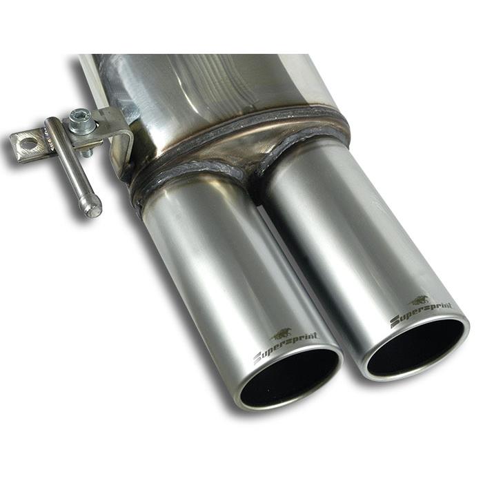 ALFA ROMEO MiTo 1.4i T MultiAir TCT (135 Hp) 2010 -> 2014 Rear exhaust OO80 SATIN FINISH