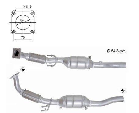 VW NEW BEETLE 2.0i 1984 cc 85 Kw / 116 cv AZJ Magnaflow CAT Bouw