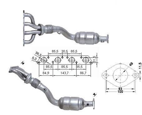Mini ONE 1.6i 16V 1598 cc 65 Kw / 89 cv R50 W10B16A Magnaflow CA