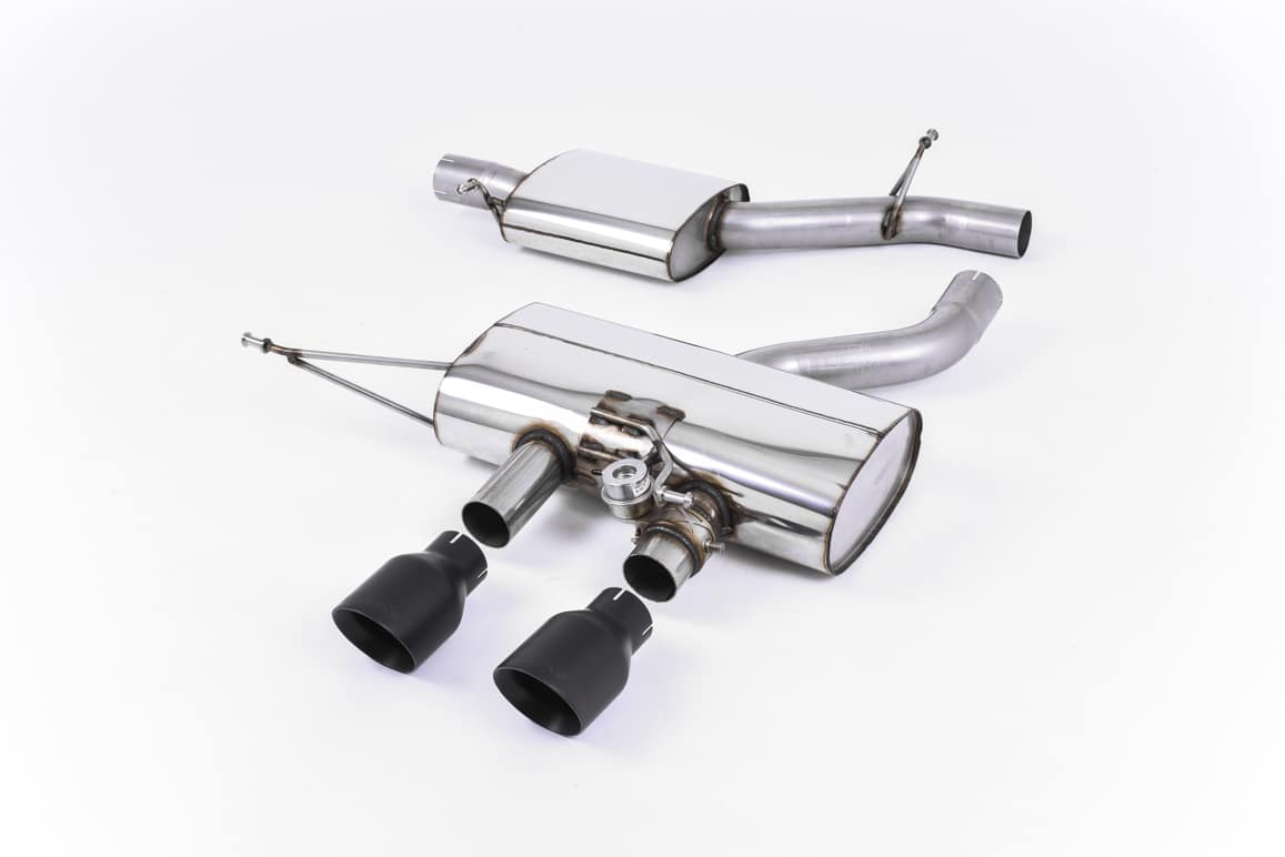 Milltek VW Golf VI R 2.0 TSI dual cat-back systeem met zwart gla