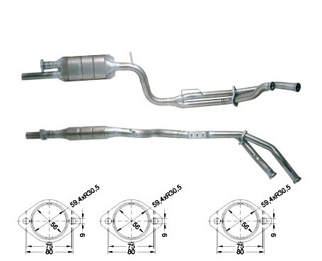 Mercedes 200E 1998 cc 100 Kw / 136 cv W124 Magnaflow CAT Bouwjaa