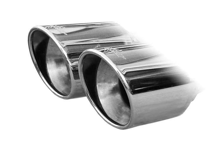 100% RVS Sportuitlaat  Audi A3 8P 2.0 16V TFSi (200pk) (excl. Quattro) 2005- 2x80mm X-Race