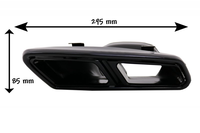 Uitlaat Sierstukken Mercedes W222 / W212 / S212 / W218 / R231 / SL65 E65 / S65 Look Zwart