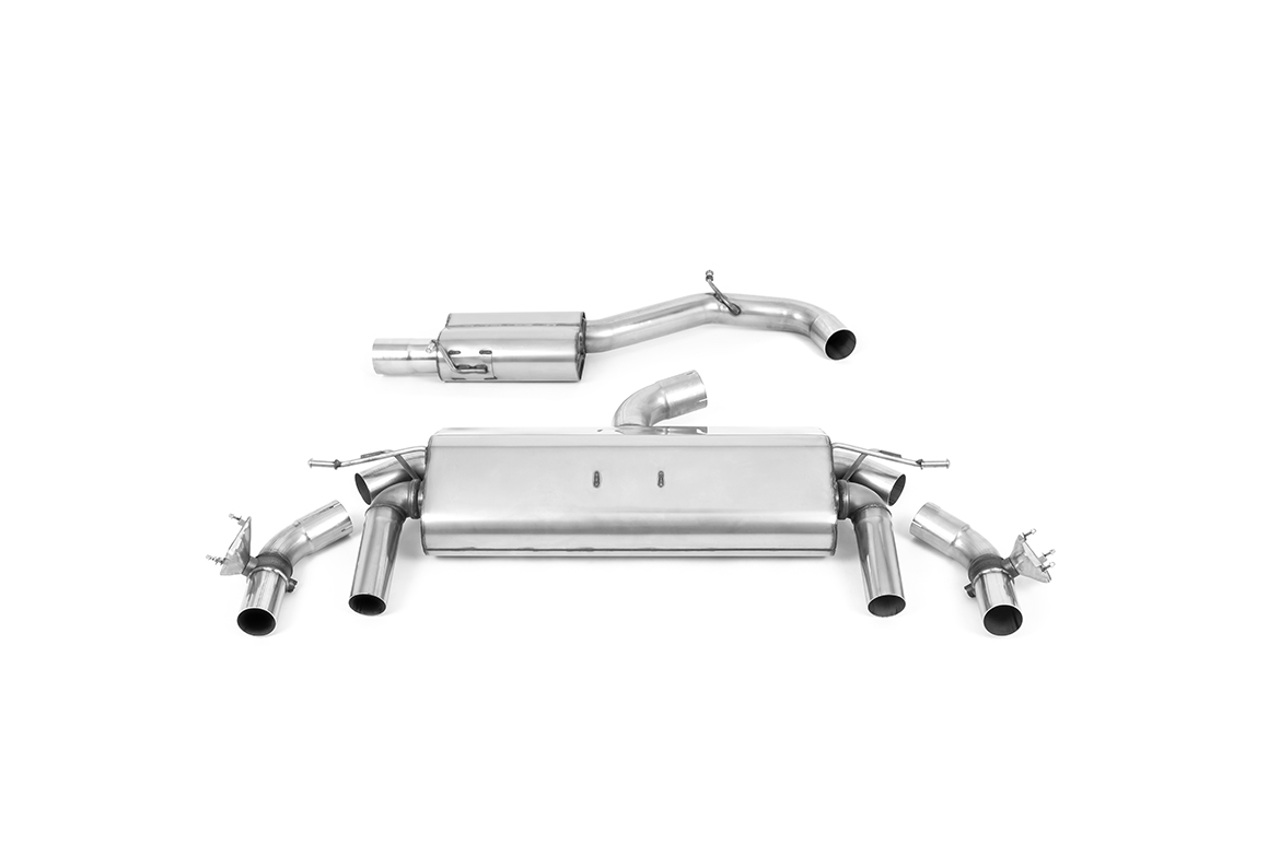 Milltek VW T-Roc R 2.0TSI 300ps Cat-Back GPF Back - Cerakote Black GT-100 Tips