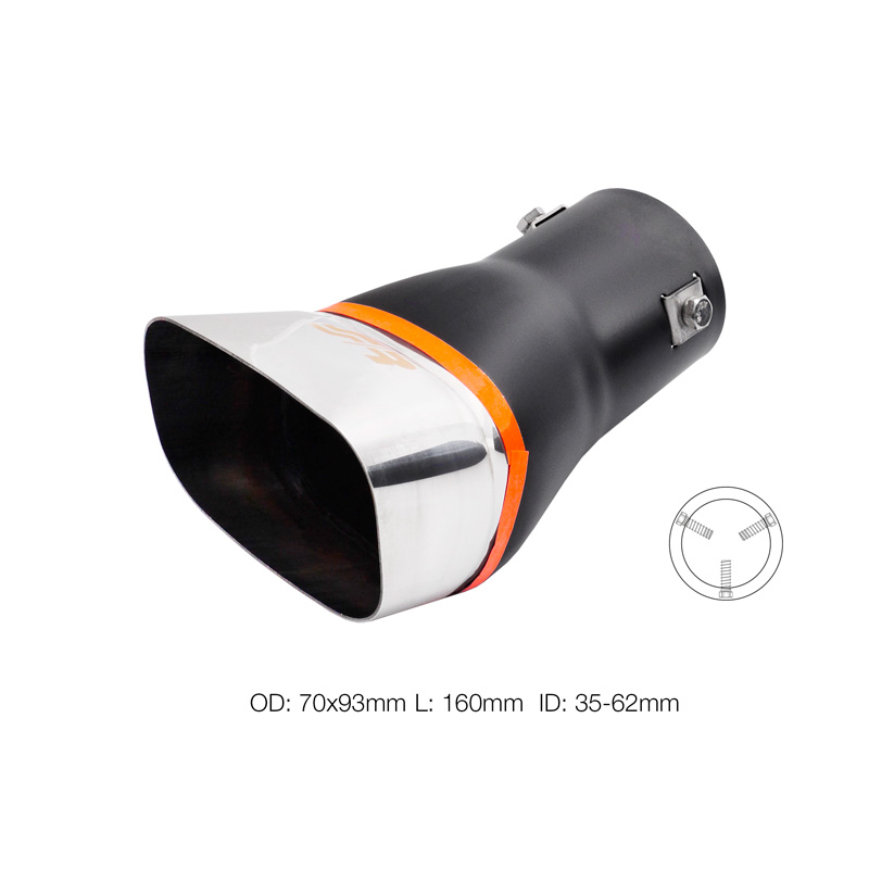 Simoni Racing Uitlaatsierstuk DTM RVS - Ø93x70xL160mm - Montage 35-61mm