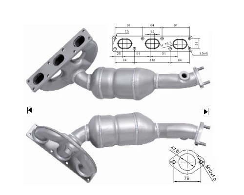 BMW X3 2.5i 24V 2494 cc 141 Kw / 192 cv M54 E83 Magnaflow CAT Bo