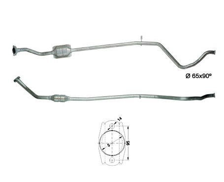 Peugeot 306 1.9D 1868 cc 51 Kw / 70 cv DW8 (WJZ) Magnaflow CAT B