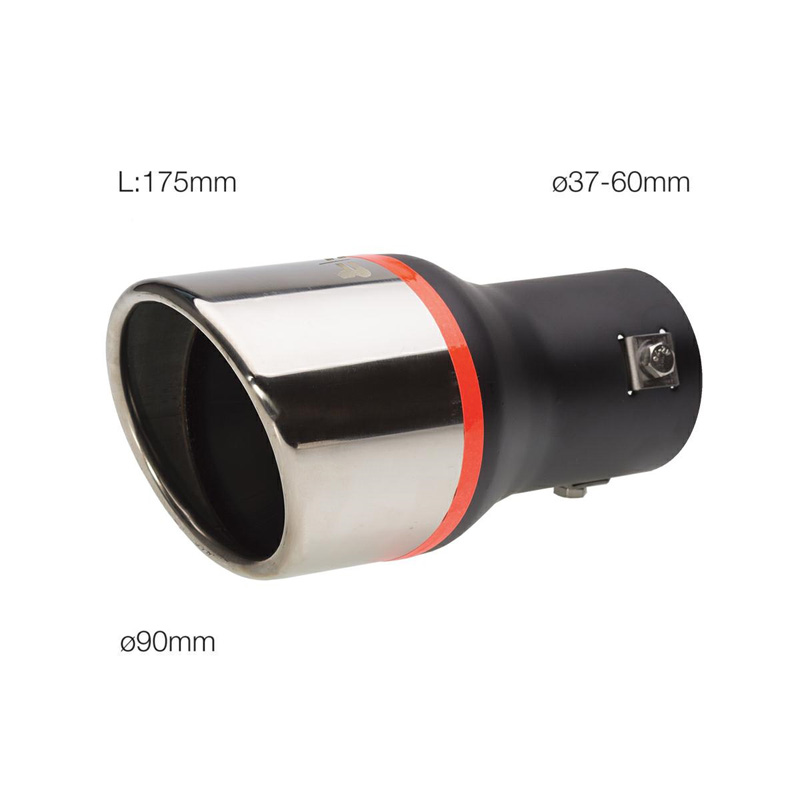 Simoni Racing Uitlaatsierstuk Rond/Schuin RVS - Ø90xL175mm - Montage ->57mm