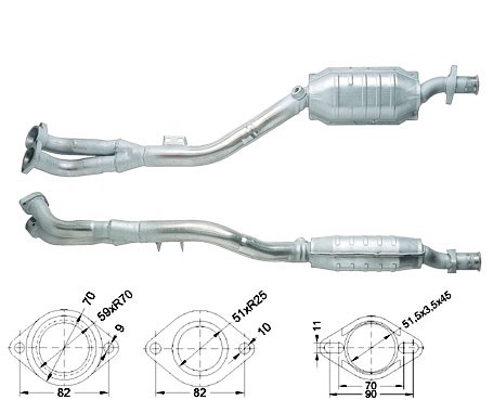 BMW 540i V8 3982 cc 210 Kw / 286 cv M60 E34 Magnaflow CAT Bouwja