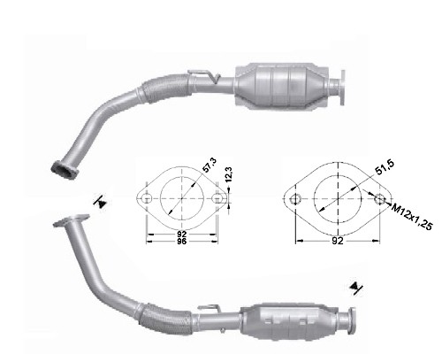 Hyundai H1 2.5TD 2476 cc 59 Kw / 80 cv D4BF Magnaflow CAT Bouwja