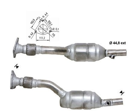 Renault MEGANE 1.4i 16V 1390 cc 72 Kw / 98 cv K4J Magnaflow CAT