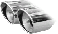 Sportuitlaat Audi A3 8P 2.0 TDi 140pk 03- 2x80mm