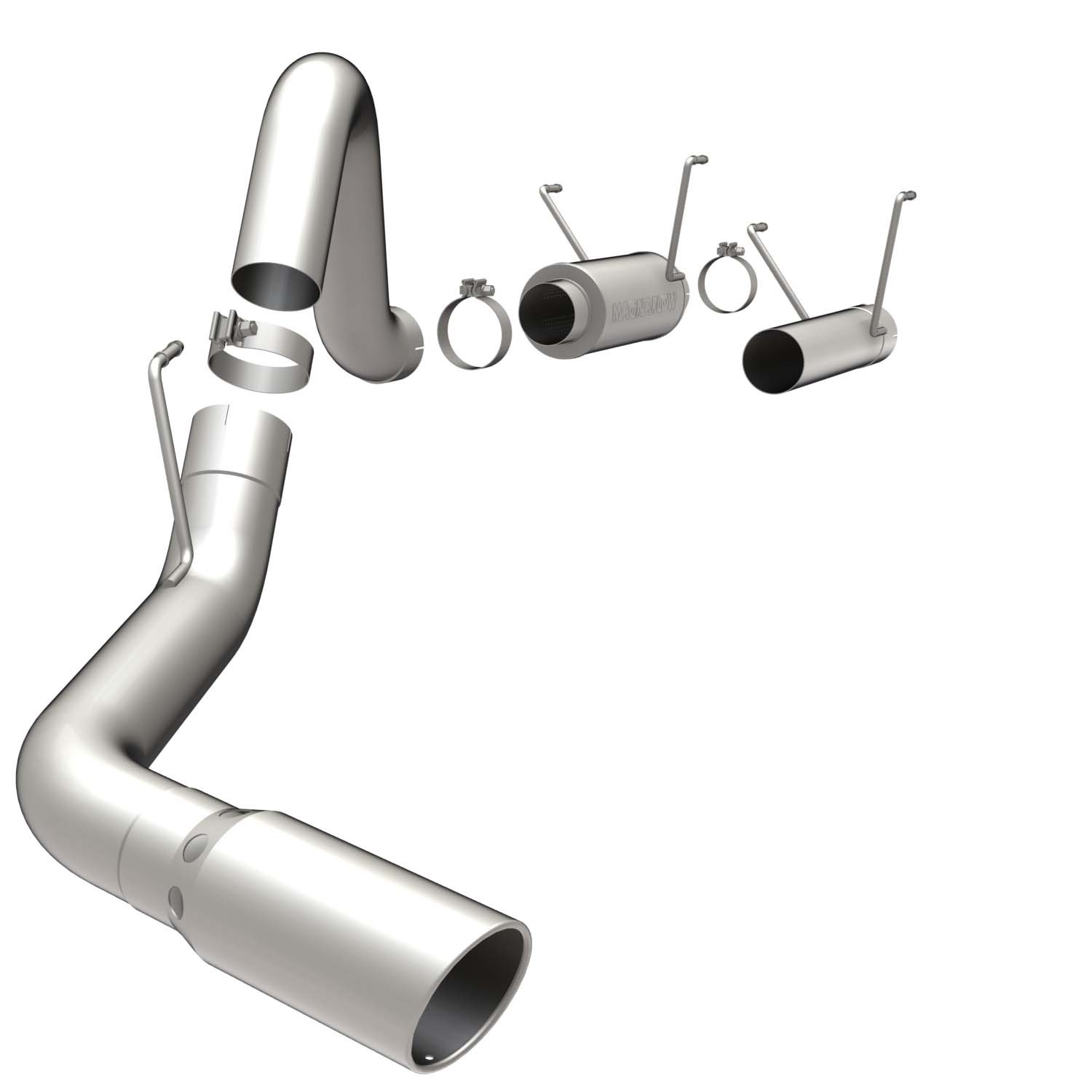 Dodge Cat-Back 07 Dodge Ram CC/MC 6.7L 4" Magnaflow Cat-Back