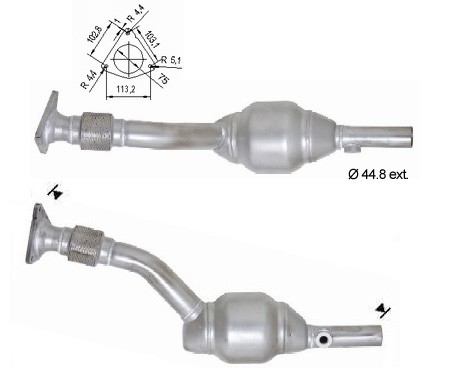 Renault MODUS 1.6i 16V 1598 cc 82 Kw / 112 cv K4M Magnaflow CAT