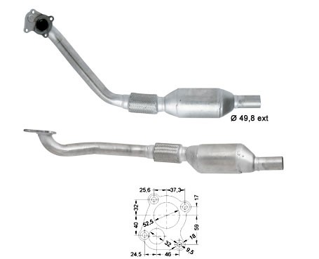 Seat CORDOBA 1.9TD 1896 cc 66 Kw / 90 cv AHU / 1Z Magnaflow CAT