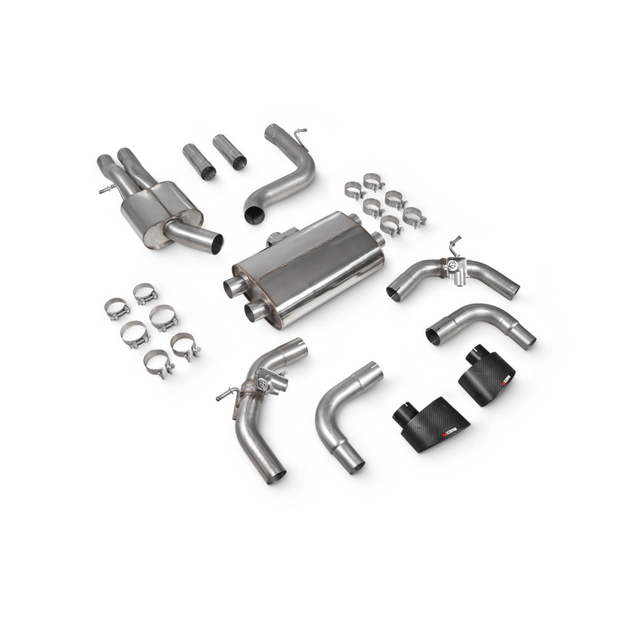 Audi RS3 8V Sportback 15 - 17 PFL Resonated cat-back system with valves