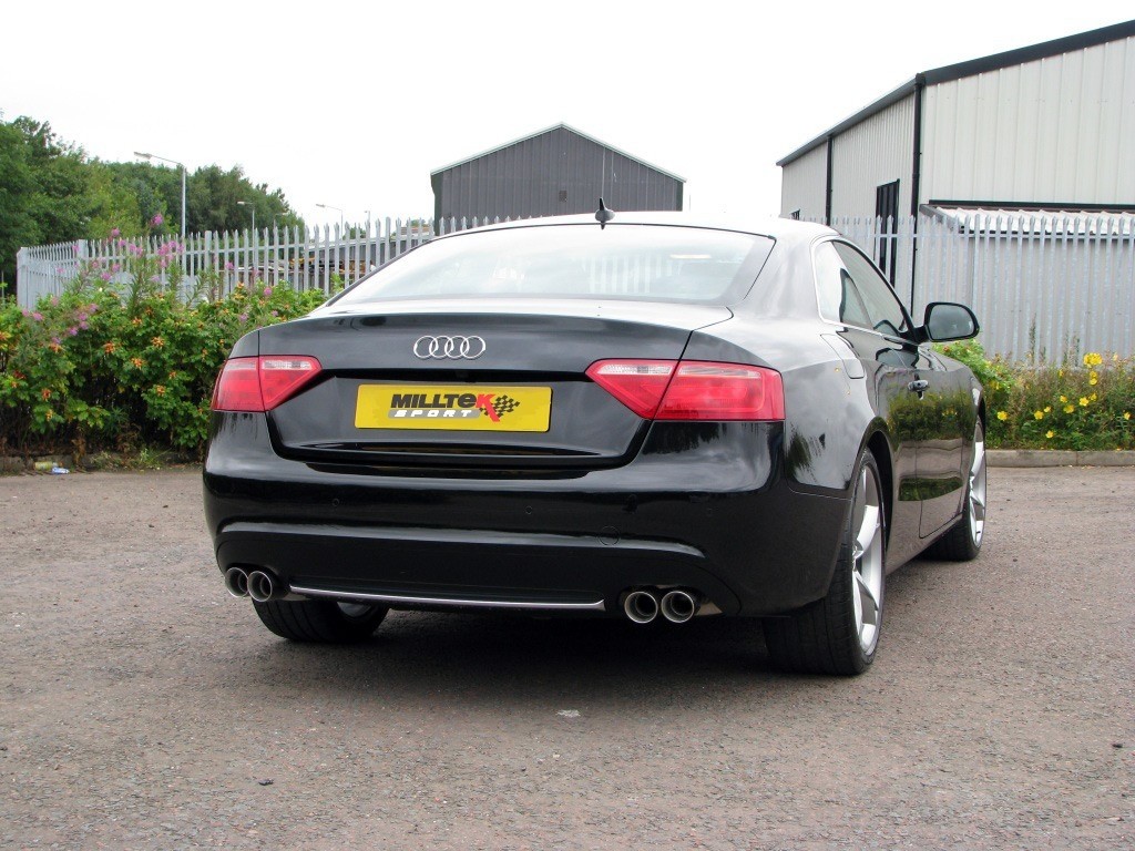 Milltek Audi A5 8T Coupe 3.0 TDI cat-back quad systeem met dubbe