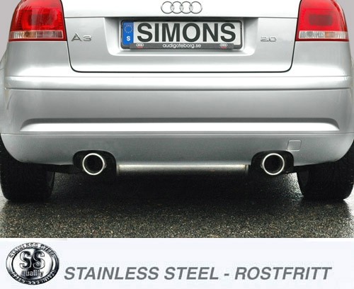 Simons Dual Power Uitlaatsysteem af kat. VW Golf V 2003>