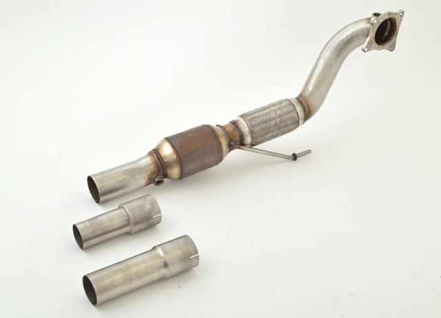 VW Polo 6R WRC 76mm Downpipe met 200 cels HJS Sport-Kat.
