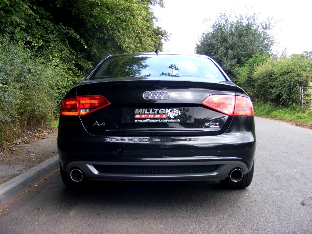 Milltek Audi A4 B8 1.8 TFSI 160pk cat-back dual systeem met 100