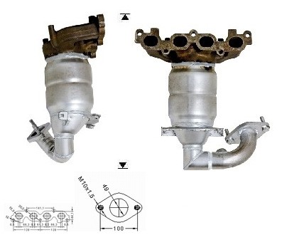 Ford FUSION 1.25i 16V 1242 cc 55 Kw / 75 cv ZH12 Magnaflow CAT B