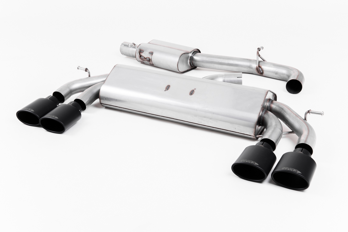 Milltek Cat-back VW Golf MK7.5 R 2.0 TSI 310PS (Non-GPF Equipped Models Only) cerakote zwart
