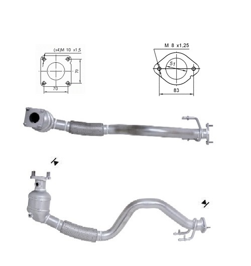 VW TOURAN 1.6i 16V FSI 1598 cc 85 Kw / 116 cv BLF Magnaflow CAT