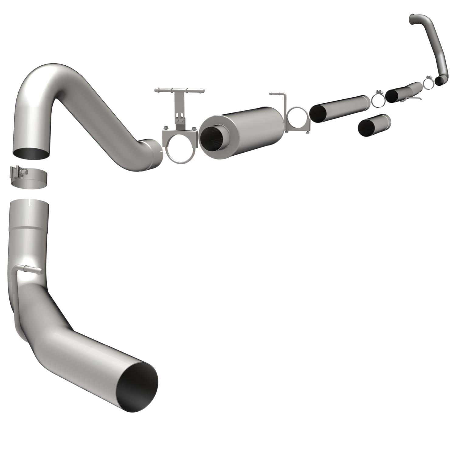 Ford SYS TB 05 Ford 6.0L CC Diesel 4in Magnaflow Cat-Back