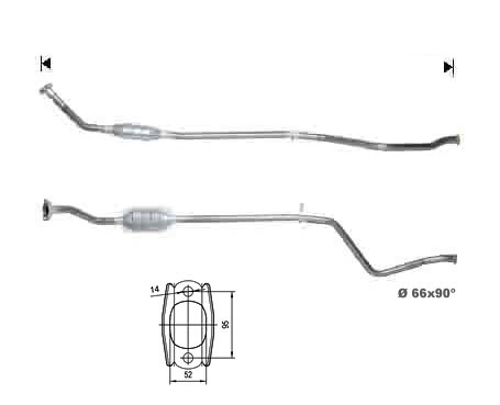 Peugeot 306 1.9D 1868 cc 51 Kw / 70 cv DW8B (WJY) Magnaflow CAT