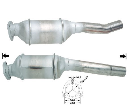 Audi 80 1.8 1781 cc 66 Kw / 90 cv SF Magnaflow CAT Bouwjaar: 8/8
