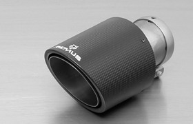 Remus 1 Carbon-Eindstyling 102 mm schuin, Intern Titan, met inst