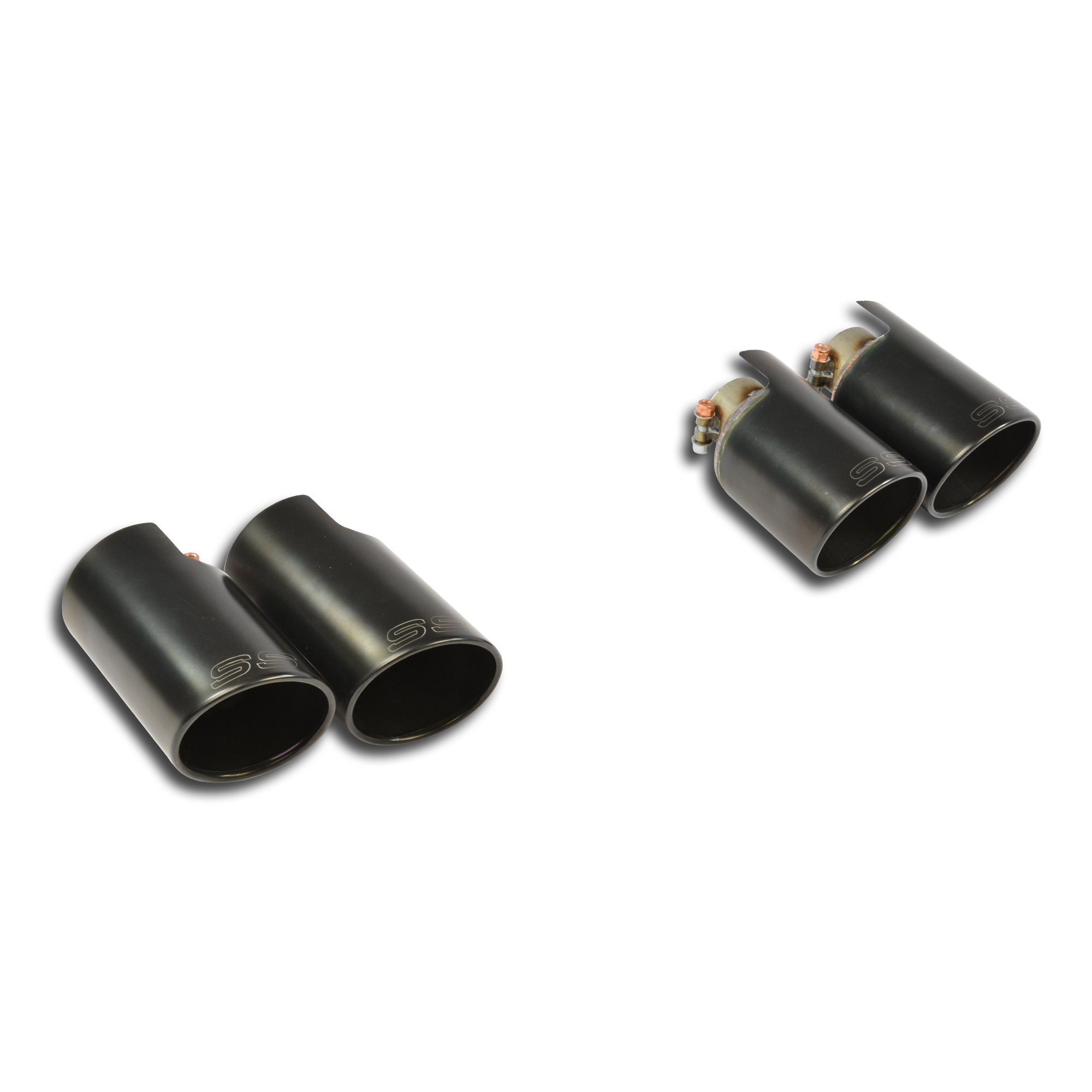 ALFA ROMEO STELVIO 2.0i Turbo Q4 (280 Hp) 2017 Endpipe kit Right OO100 - Left OO100 "Black"