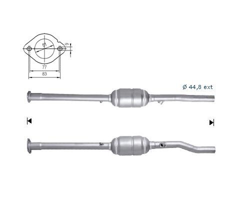 VW GOLF V 1.4i 16V FSI 1390 cc 66 Kw / 90 cv BKG Magnaflow CAT B