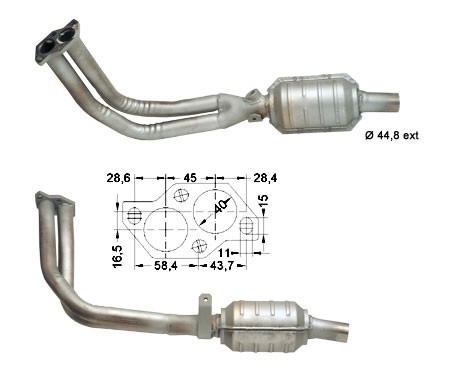 VW POLO 1.3i 1272 cc 56 Kw / 76 cv 3F Magnaflow CAT Bouwjaar: 11