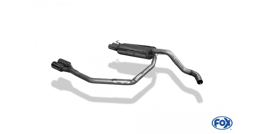 VW Beetle Typ 1C/ 9C/ 1Y Einddemper Uitgang rechts/links 63,5 -