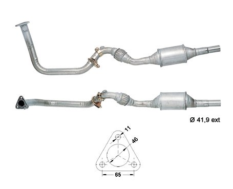 VW POLO 1.4i 1390 cc 44 Kw / 60 cv AEX Magnaflow CAT Bouwjaar: 5
