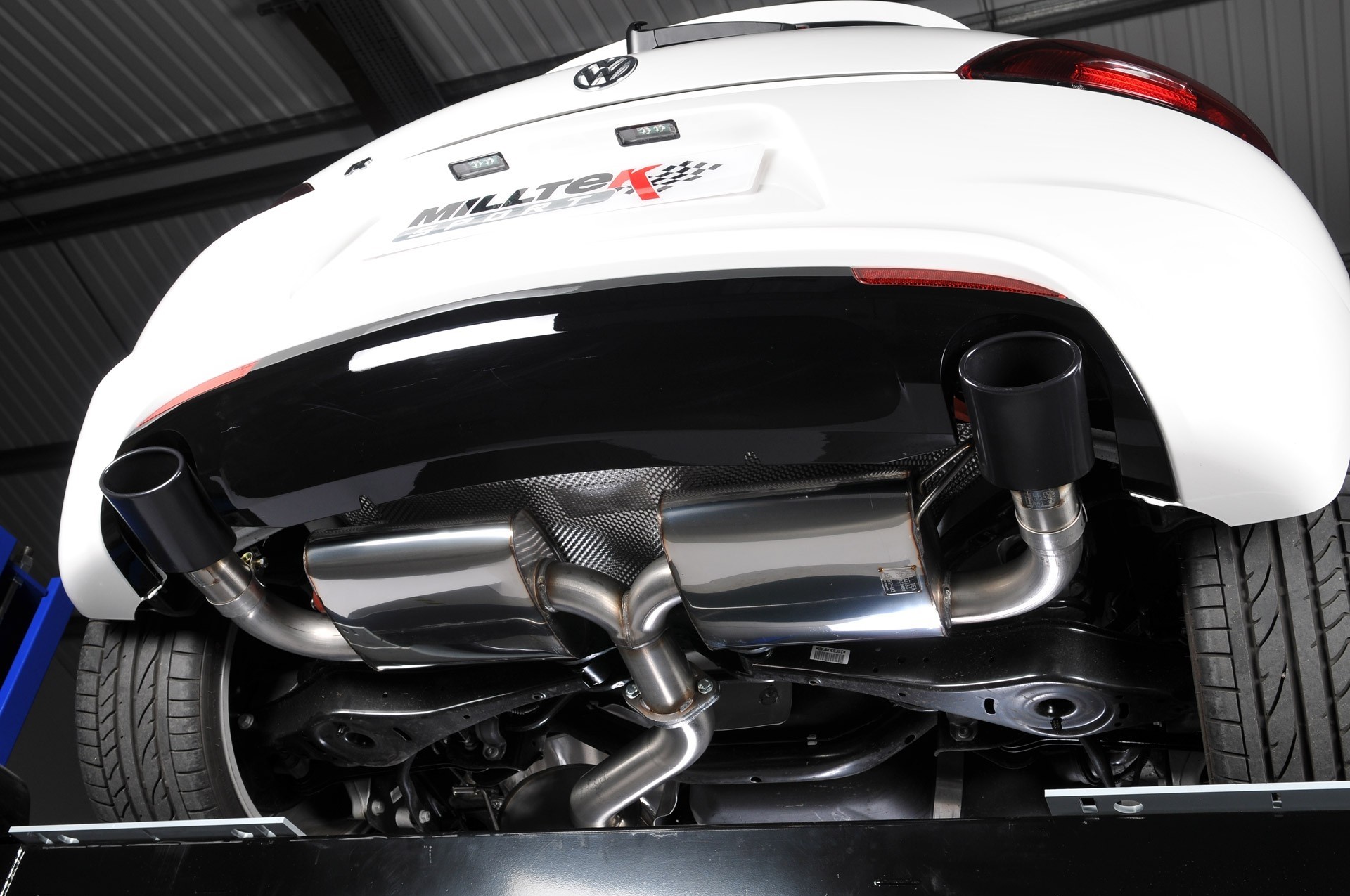 Milltek VW Scirocco R 3inch dual turbo-back Race systeem met hi-