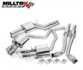 Milltek Audi A4 B7 1.8T 163pk 2WD cat-back systeem voor 1.8T mot