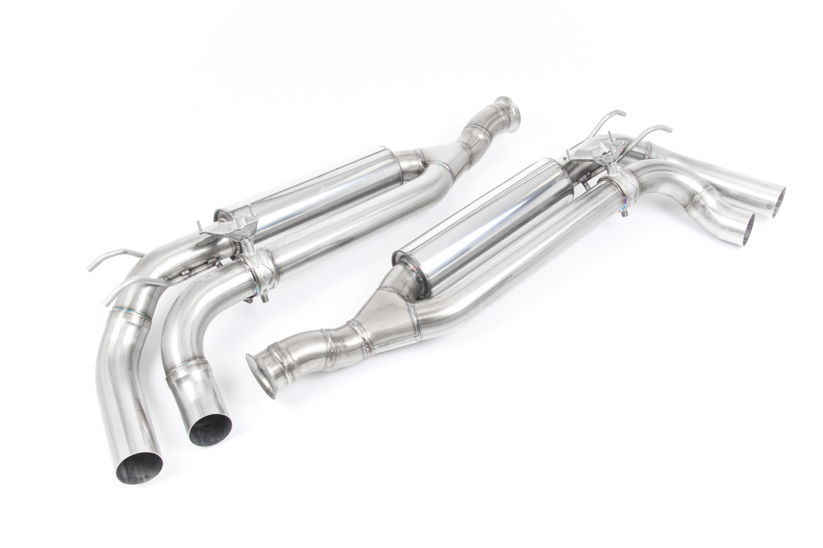Mercedes G63 (W463) 4.0 Bi-Turbo V8 GPF/OPF Cat Back Valved with Carbon JET-90 Trims - Re-uses OE Va