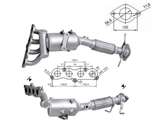 Mazda 3 1.4i 16V 1349 cc 62 Kw / 84 cv ZJ Magnaflow CAT Bouwjaar