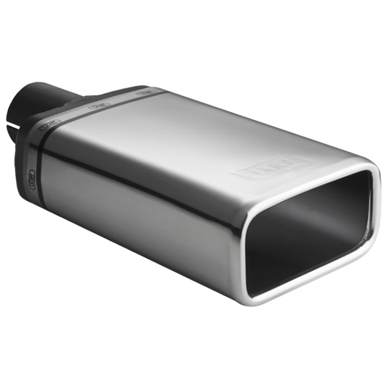Ulter Sport Uitlaatsierstuk - Rechthoek 130x65mm - Lengte 120mm - Montage ->50mm - RVS
